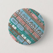 Supergirl Ticket Pattern Blau Button (Vorderseite)
