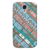 Supergirl Ticket Pattern Blau Case-Mate Samsung Galaxy Hülle (Rückseite)