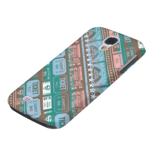 Supergirl Ticket Pattern Blau Case-Mate Samsung Galaxy Hülle (unten)