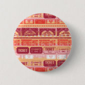 Supergirl Ticket Pattern Orange Button (Vorderseite)