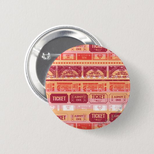 Supergirl Ticket Pattern Orange Button (Vorne & Hinten)