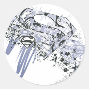 Supergirl Totally Awesome Runder Aufkleber