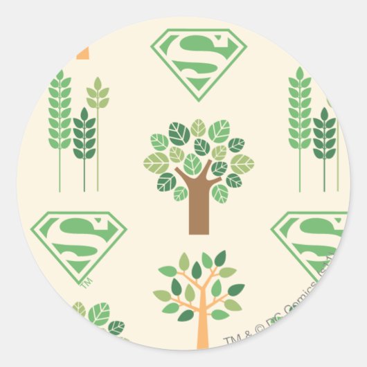 Supergirl Trees Runder Aufkleber (Vorderseite)