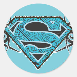 Supergirl Tribal Pattern Logo Runder Aufkleber