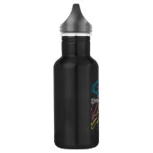 Supergirl und Logo farbige Konturen Edelstahlflasche (Links)