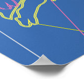 Supergirl und Logo farbige Konturen Poster (Ecke)