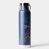 Supergirl und Logo farbige Konturen Trinkflasche (Vorne)