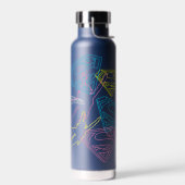 Supergirl und Logo farbige Konturen Trinkflasche (Links)
