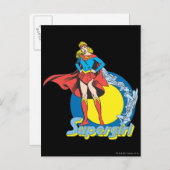 Supergirl with Logo Postkarte (Vorne/Hinten)