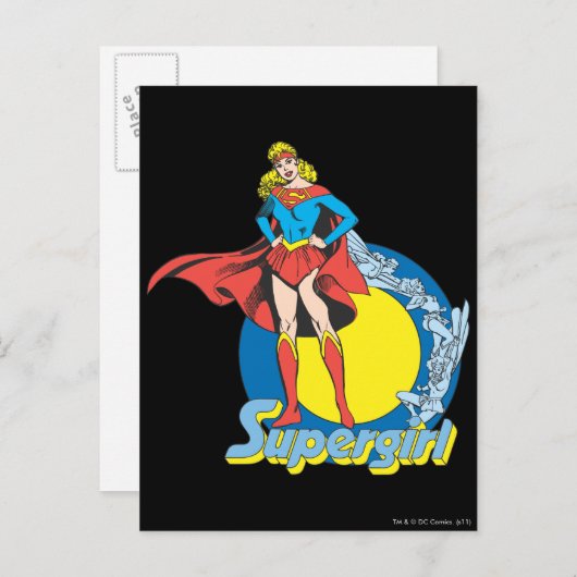 Supergirl with Logo Postkarte (Vorne/Hinten)