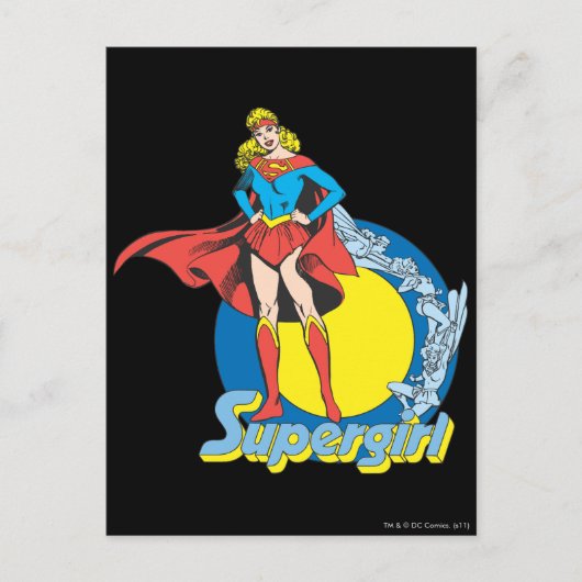 Supergirl with Logo Postkarte (Vorderseite)