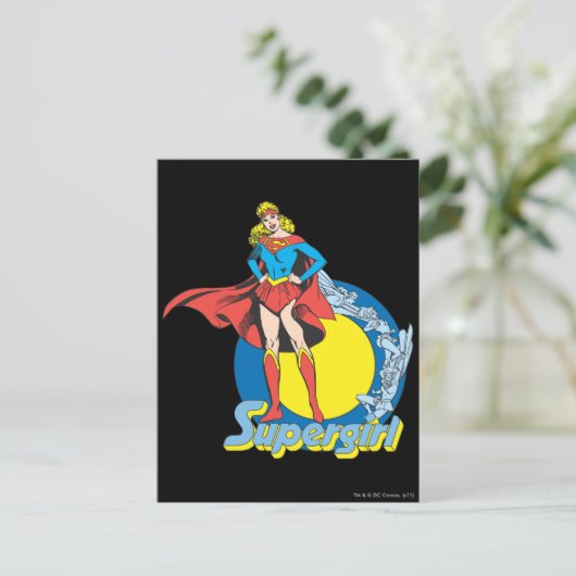 Supergirl with Logo Postkarte (Stehend Vorderseite)