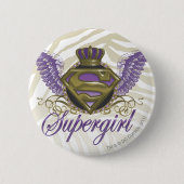 Supergirl Zebra Print Button (Vorderseite)