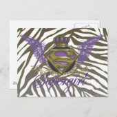 Supergirl Zebra Print Postkarte (Vorne/Hinten)