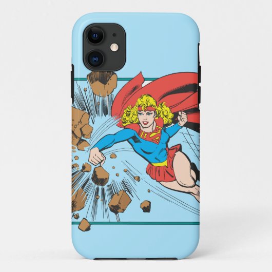 Supergirl zerstört Boulder Case-Mate iPhone Hülle (Rückseite)