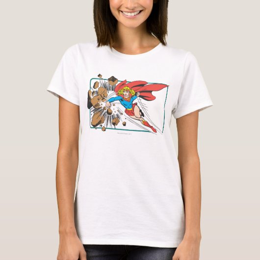 Supergirl zerstört Boulder T-Shirt (Vorderseite)
