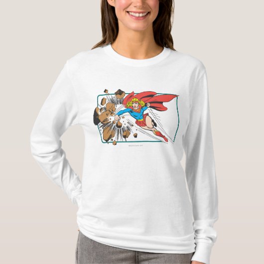 Supergirl zerstört Boulder T-Shirt (Vorderseite)