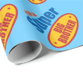 Supergroßer Bruder Geschenkpapier (Rolleneckpunkt)