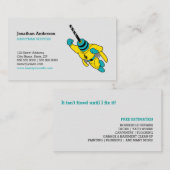 Superheimwerker hält Visitenkarten instand Visitenkarte (Vorne/Hinten)