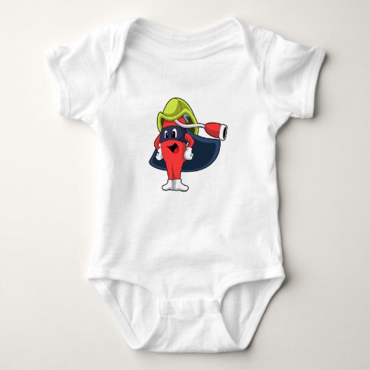 Superheld als Feuerwehrmann Baby Strampler (Vorderseite)