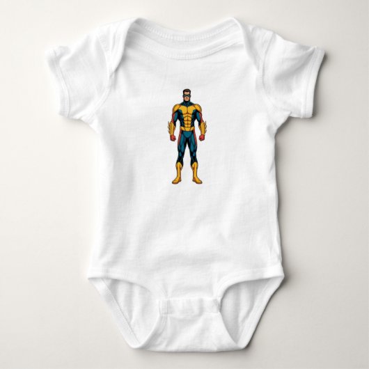 Superheld Baby Strampler (Vorderseite)