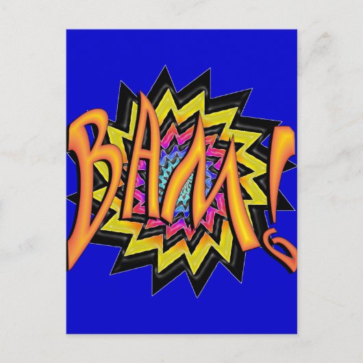 Superheld BAM! Postkarte (Vorderseite)