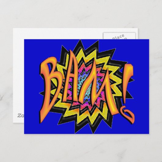 Superheld BAM! Postkarte (Vorne/Hinten)