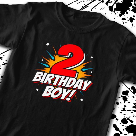Superheld Birthday Boy - 2 Jahre alt - 2. Geburtst T-Shirt