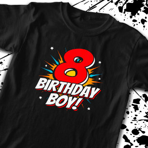 Superheld Birthday Boy - 8 Jahre alt - 8. Geburtst T-Shirt