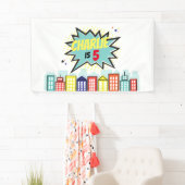 Superheld Birthday Boy Banner Hintergrund (Insitu)