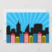 Superheld Birthday Einladungen mit Foto (Rückseite)