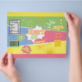 Superheld Birthday Party favorisiert Chip Bag Wrap Flyer (Hand)