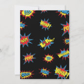 Superheld Birthday Party Super Hero Boy Girl Foto Einladung (Rückseite)