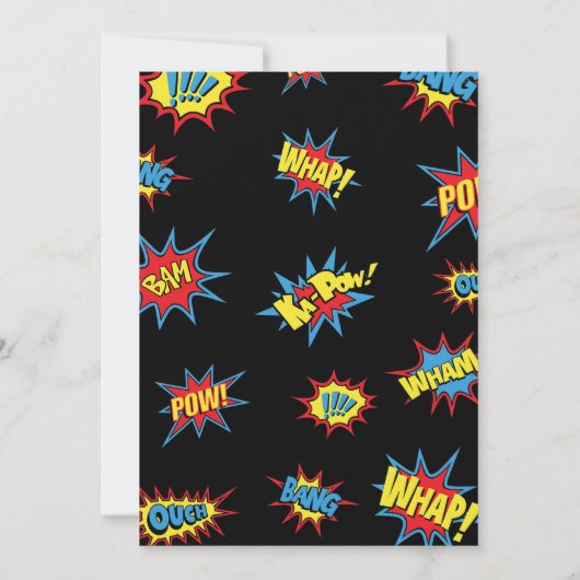 Superheld Birthday Party Super Hero Girl Boy Foto Einladung (Rückseite)