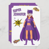 Superheld Birthday Phantastisch Fab Phantastisch Einladung (Vorne/Hinten)