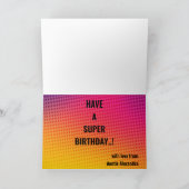 Superheld Birthday Phantastische Phantastische Ges Karte (Innenseite)