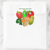 Superheld, buntes Gemüse Runder Aufkleber (Tasche)