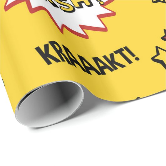 Superheld-buntes Spaß-Muster Geschenkpapier (Rolleneckpunkt)