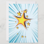 Superheld-Comic-Buch-Adoptions-Party Einladung (Rückseite)