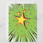 Superheld-Comic-Buch-Adoptions-Party Einladung (Rückseite)