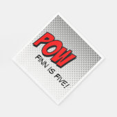 Superheld Custom Napkins - POS Schwarz-weiß Back Serviette (Ecke)