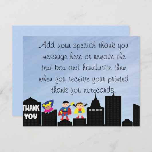 Superheld danken Ihnen Karten (Vorne/Hinten)