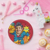 Superheld 🦸 Geburtstag Fantastisches Kid-Budget Pappteller (Party)