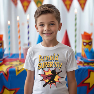Superheld-Geburtstagsjungen Outfit T-Shirt