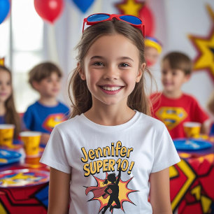 Superheld-Geburtstagskleidung T-Shirt