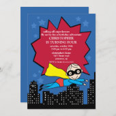 Superheld-Geburtstagsparty Einladung (Vorne/Hinten)