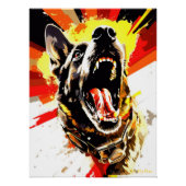 Superheld German Shepherd Dog 01 - Ignacio Richter Poster (Vorderseite)