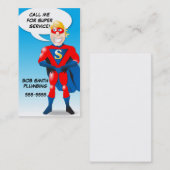 Superheld-Geschäfts-Karten-Muschel - Vertikale Visitenkarte (Vorne/Hinten)