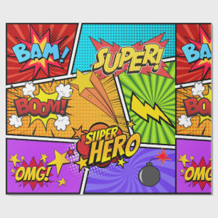 Superheld geschenkpapier
