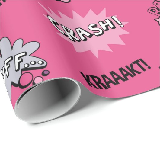 Superheld-Girly Muster Geschenkpapier (Rolleneckpunkt)